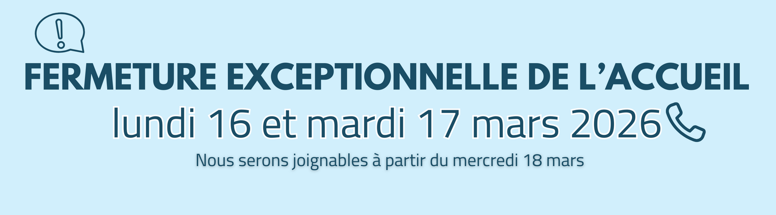 Fermeture réception FR