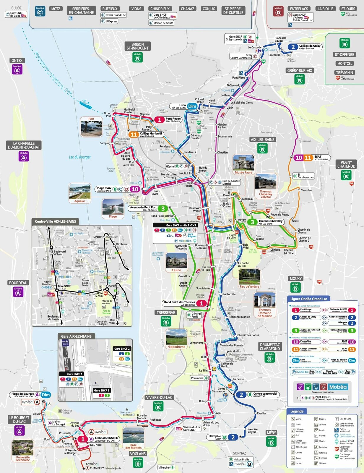 cartes des bus d'aix les bains